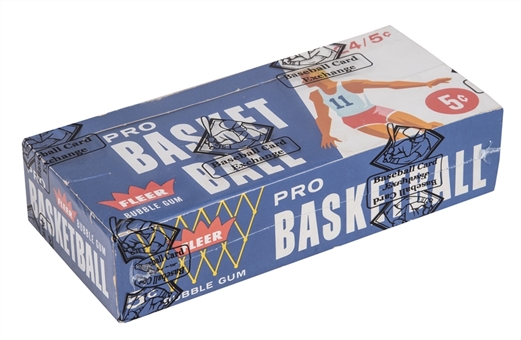 1961/62 Fleer Basketball Unopened Wax Box (24 Packs) – BBCE Certified - Includes Chamberlain Rookie on top of pack!